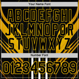Custom Black Yellow 3D Pattern Design Germany Stripe Sport Wear Performance T-Shirt