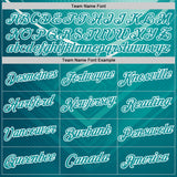 Custom Green Teal-White 3D Pattern Design Arrow Sport Wear Performance T-Shirt