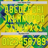 Custom Stitched Yellow Light Yellow Green-Grass Green 3D Pattern Design Brazil Inspired Geometric Shape Sportswear Pullover Sweatshirt Hoodie