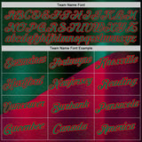 Custom Stitched Green Kelly Green-Red 3D Pattern Design Mexico Abstract Sports Wear Pullover Sweatshirt Hoodie
