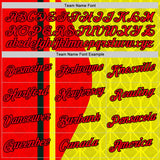 Custom Stitched Yellow Fire Red-Black 3D Pattern Design Germany Inspired Geometric Shape Sportswear Pullover Sweatshirt Hoodie