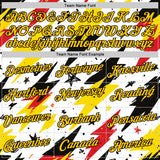 Custom Stitched White Yellow Red-Black 3D Pattern Design Germany Inspired Graffiti Sportswear Pullover Sweatshirt Hoodie