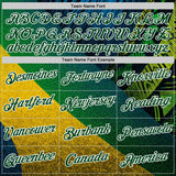 Custom Stitched Yellow Green-White 3D Pattern Design Brazil Inspired Tribal Sportswear Pullover Sweatshirt Hoodie