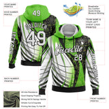 Custom Green White-Black 3D Halloween Spooky Sportswear Sports Pullover Sweatshirt Hoodie