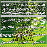 Custom Green White-Black 3D Halloween Spooky Sportswear Sports Pullover Sweatshirt Hoodie
