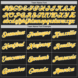 Custom Stitched Black Gold-White 3D Pattern Design Abstract Brush Stroke Sports Pullover Sweatshirt Hoodie