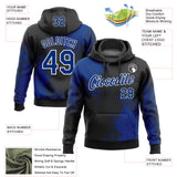 Custom Stitched Black Royal-White 3D Pattern Design Abstract Brush Stroke Sports Pullover Sweatshirt Hoodie