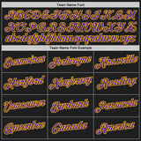 Custom Stitched Black Purple-Gold 3D Pattern Design Abstract Brush Stroke Sports Pullover Sweatshirt Hoodie