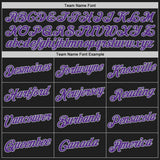 Custom Stitched Black Purple-Gray 3D Pattern Design Abstract Brush Stroke Sports Pullover Sweatshirt Hoodie