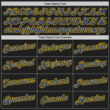 Custom Stitched Black Royal-Gold 3D Pattern Design Abstract Brush Stroke Sports Pullover Sweatshirt Hoodie