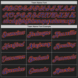 Custom Stitched Black Royal-Orange 3D Pattern Design Abstract Brush Stroke Sports Pullover Sweatshirt Hoodie