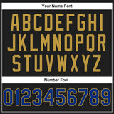 Custom Stitched Black Royal-Old Gold 3D Pattern Design Abstract Brush Stroke Sports Pullover Sweatshirt Hoodie