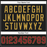 Custom Stitched Black Crimson-Old Gold 3D Pattern Design Abstract Brush Stroke Sports Pullover Sweatshirt Hoodie