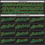 Custom Stitched Black Teal-Yellow 3D Pattern Design Abstract Brush Stroke Sports Pullover Sweatshirt Hoodie