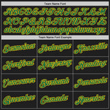 Custom Stitched Black Kelly Green-Gold 3D Pattern Design Abstract Brush Stroke Sports Pullover Sweatshirt Hoodie