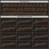 Custom Stitched Black Kelly Green-Red 3D Pattern Design Abstract Brush Stroke Sports Pullover Sweatshirt Hoodie
