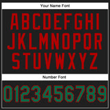 Custom Stitched Black Kelly Green-Red 3D Pattern Design Abstract Brush Stroke Sports Pullover Sweatshirt Hoodie