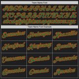 Custom Stitched Black Kelly Green-Orange 3D Pattern Design Abstract Brush Stroke Sports Pullover Sweatshirt Hoodie