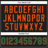 Custom Stitched Black Kelly Green-Orange 3D Pattern Design Abstract Brush Stroke Sports Pullover Sweatshirt Hoodie