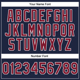 Custom Stitched Navy Crimson-White 3D Pattern Design Abstract Brush Stroke Sports Pullover Sweatshirt Hoodie