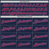 Custom Stitched Navy Red-Powder Blue 3D Pattern Design Abstract Brush Stroke Sports Pullover Sweatshirt Hoodie