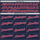 Custom Stitched Navy Red-Light Blue 3D Pattern Design Abstract Brush Stroke Sports Pullover Sweatshirt Hoodie