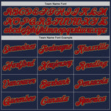 Custom Stitched Navy Red-Old Gold 3D Pattern Design Abstract Brush Stroke Sports Pullover Sweatshirt Hoodie