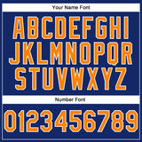 Custom Stitched Royal Bay Orange-White 3D Pattern Design Abstract Brush Stroke Sports Pullover Sweatshirt Hoodie