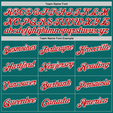 Custom Stitched Teal Red-White 3D Pattern Design Abstract Brush Stroke Sports Pullover Sweatshirt Hoodie