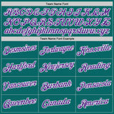 Custom Stitched Teal Purple-White 3D Pattern Design Abstract Brush Stroke Sports Pullover Sweatshirt Hoodie