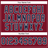Custom Stitched Crimson Navy-White 3D Pattern Design Abstract Brush Stroke Sports Pullover Sweatshirt Hoodie