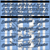 Custom Stitched Light Blue White-Black 3D Pattern Design Stripe Sports Pullover Sweatshirt Hoodie
