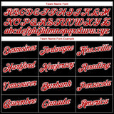 Custom Stitched Black Red-White 3D Pattern Design Line Sports Pullover Sweatshirt Hoodie