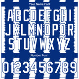 Custom Stitched Royal White 3D Pattern Design Line Sports Pullover Sweatshirt Hoodie
