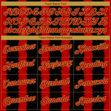 Custom Stitched Black Red-Old Gold 3D Pattern Design Line Sports Pullover Sweatshirt Hoodie