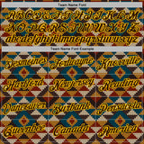 Custom Stitched Black Brown-Yellow 3D Pattern Design Tribal Ethnic Native American Sports Pullover Sweatshirt Hoodie