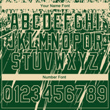 Custom Stitched Green Cream 3D Pattern Design Splash Grunge Art Sports Pullover Sweatshirt Hoodie