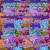 Custom Stitched Purple White 3D Hawaii Palm Trees Sports Pullover Sweatshirt Hoodie