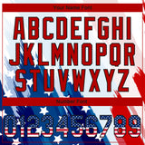 Custom Stitched White USA Flag Royal Black-Red 3D American Flag Sports Pullover Sweatshirt Hoodie