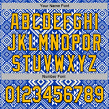 Custom Stitched White Gold Blue-Black 3D Mexico Aztec Pattern Sports Pullover Sweatshirt Hoodie