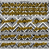 Custom Stitched White Black-Gold 3D Mexico Aztec Pattern Sports Pullover Sweatshirt Hoodie