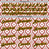 Custom Stitched White Black Red-Gold 3D Mexico Aztec Pattern Sports Pullover Sweatshirt Hoodie