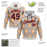 Custom Stitched White Black Yellow-Fire Red 3D Mexico Aztec Pattern Sports Pullover Sweatshirt Hoodie