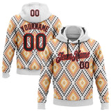 Custom Stitched White Black Yellow-Fire Red 3D Mexico Aztec Pattern Sports Pullover Sweatshirt Hoodie
