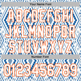 Custom Stitched White Blue-Orange 3D Mexico Aztec Pattern Sports Pullover Sweatshirt Hoodie