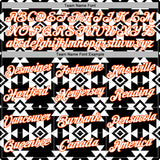 Custom Stitched Black White-Orange 3D Mexico Aztec Pattern Sports Pullover Sweatshirt Hoodie