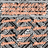 Custom Stitched White Black-Orange 3D Mexico Aztec Pattern Sports Pullover Sweatshirt Hoodie