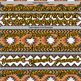 Custom Stitched White Black Orange-Gold 3D Mexico Aztec Pattern Sports Pullover Sweatshirt Hoodie