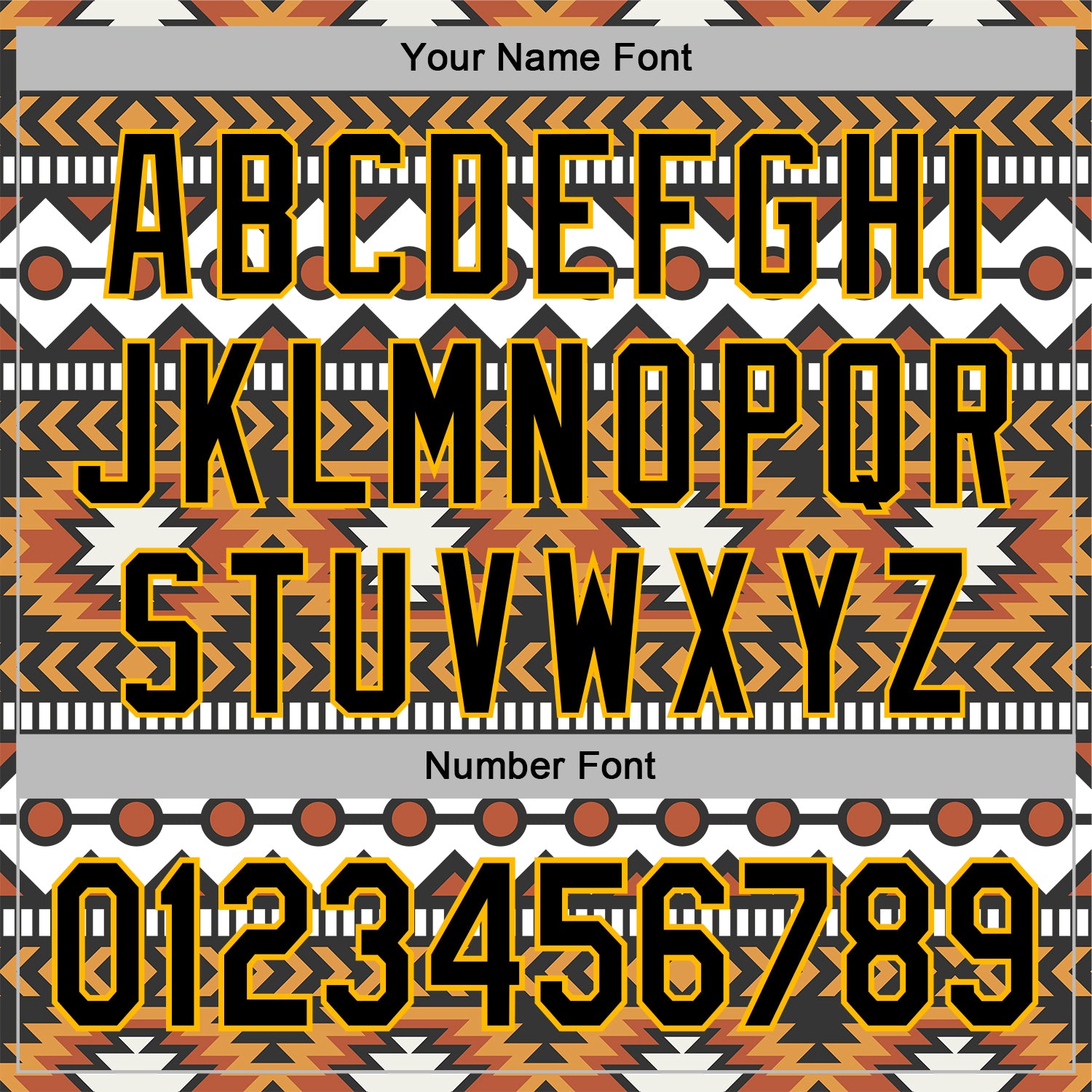 Custom Stitched White Black Orange-Gold 3D Mexico Aztec Pattern Sports Pullover Sweatshirt Hoodie