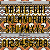 Custom Stitched White Black Orange-Gold 3D Mexico Aztec Pattern Sports Pullover Sweatshirt Hoodie